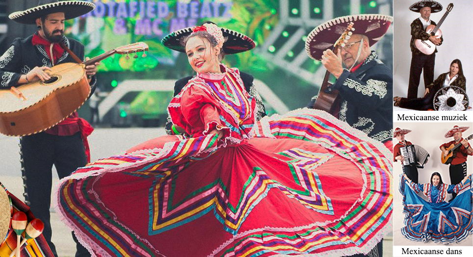 Mexicaanse dansen in traditionele kostuums